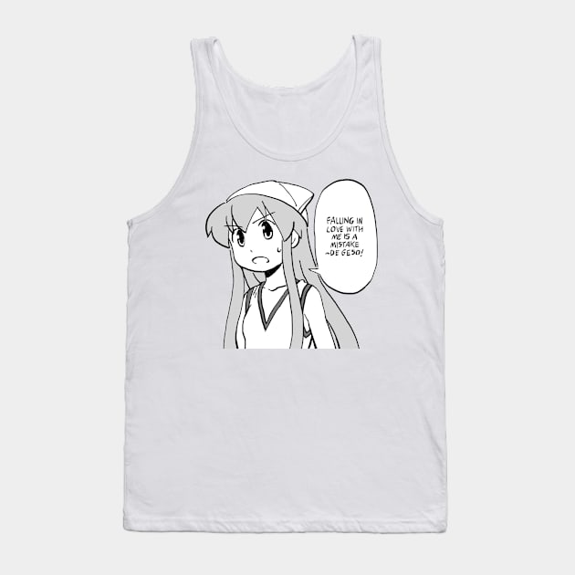 I re-draw ika-chan saying Falling in love with me is a mistake de geso / Shinryaku Ika Musume meme Tank Top by mudwizard